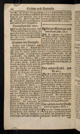 14-25, Epistel am Sonntag nach dem Neuen. - Epistel am Sonntage Septuagesimä.