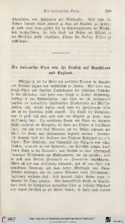 Die italienische Oper und ihr Einfluß auf Deutschland und England