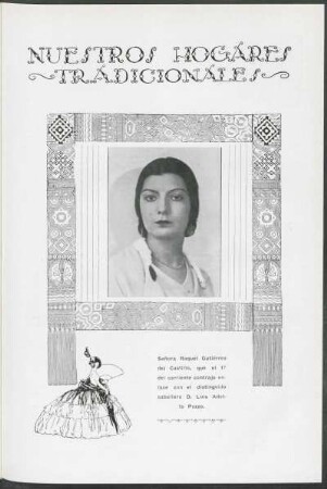 Nuestros hogares tradicionales - Señora Raquel Gutiérrez del Castillo