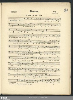 Bassus. Chorus primus.