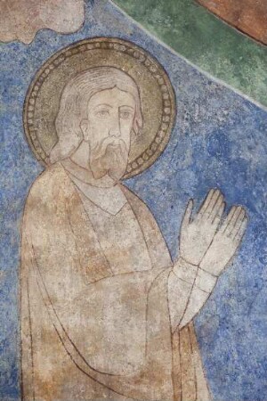 Das neue Jerusalem — Majestas Domini mit Heiligen und Stiftern — Vier männliche Heilige — Johannes der Täufer
