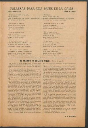 El teatro o coliseo viejo : Viene de pág. 10