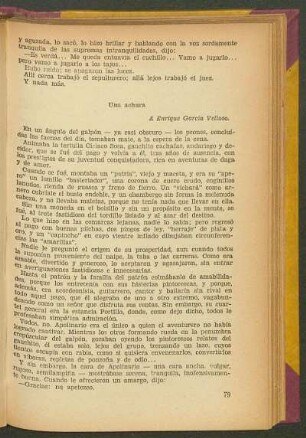 Una achura : A Enrique Garcia Velloso.