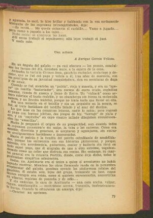 Una achura : A Enrique Garcia Velloso.