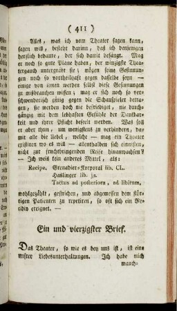 Ein und vierzigster Brief. - Fünf und vierzigster Brief.