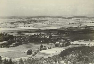 Blick von der Feste Coburg nach Nordosten zum Thüringer Wald