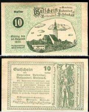 Bubendorf, Niederösterreich 10 Heller