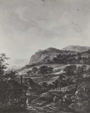 Berglandschaft mit einer Weinlese