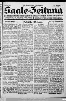 Saale-Zeitung : allgemeine Zeitung für Mitteldeutschland ; Hallesche neueste Nachrichten