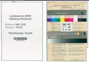 Entnazifizierung Rudolf Hirschhausen , geb. 04.06.1893 (Schlosser)