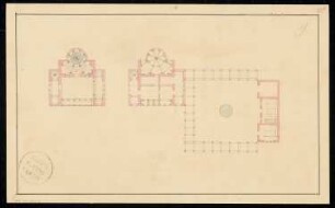 Gärtnerwohnung Monatskonkurrenz November 1832: Grundriss Erdgeschoss, Obergeschoss; Maßstabsleiste