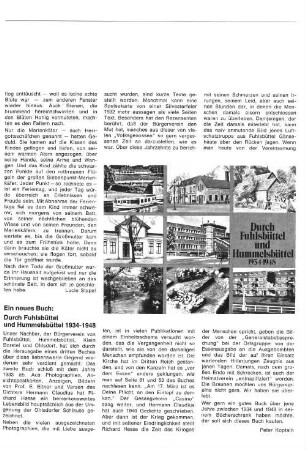 Ein neues Buch: Durch Fuhlsbüttel und Hummelsbüttel 1934 - 1948