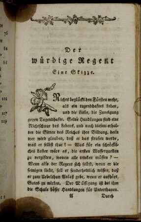 Der würdige Regent : Eine Skizze
