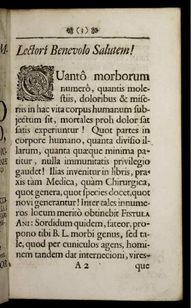 Lectori Benevolo Salutem!