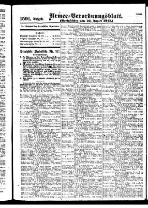 1591.Ausgabe. Mittwoch, 22. August 1917