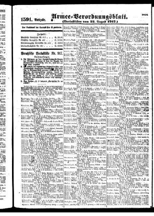 1591.Ausgabe. Mittwoch, 22. August 1917