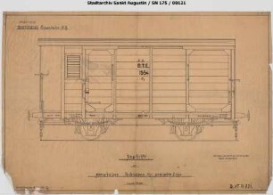 Packwagen P 1554, Baujahr unbekannt, Anschriften
