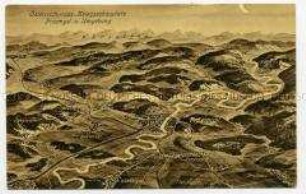 Panorama-Ansicht des österreichisch-russischen Kriegsschauplatzes um Przemysl