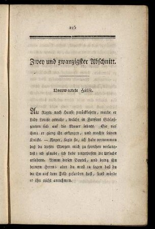 Zwey und zwanzigster Abschnitt.
