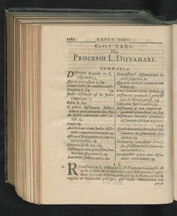 Caput XXXV. De Processu L. Diffamari.