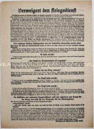 Flugblatt des Tannenbergbundes