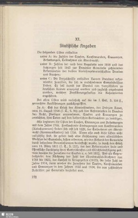 XI. Statistische Angaben