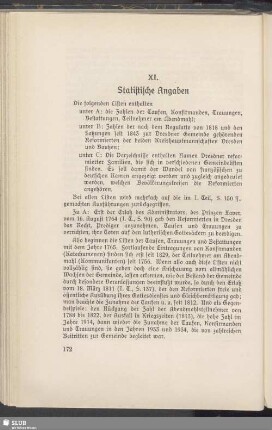 XI. Statistische Angaben