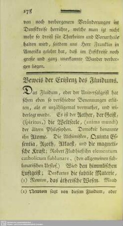 Beweis des Existenz des Fluidums