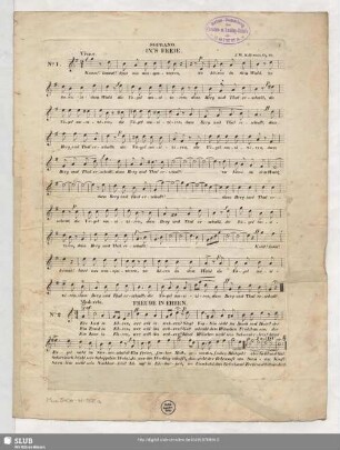 No. 2 Freude in Ehren: Ein Lied in Ehren