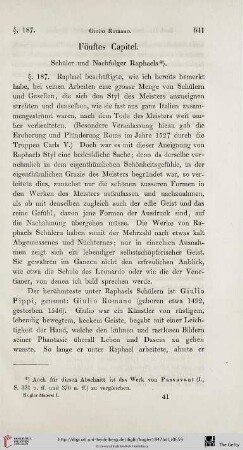 V. Capitel : Schüler und Nachfolger Raphaels