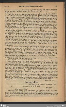 Correspondenz