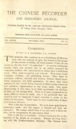 No. 11. November, 1907