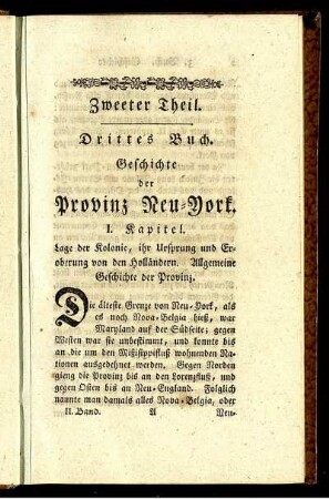 Drittes Buch. Geschichte der Provinz Neu-York.