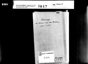 Rechnungen des Provisors der Armen auf dem Bentheim