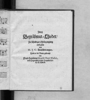 Zwey Begräbnus-Lieder