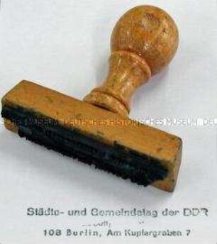 Handstempel des Städte- und Gemeindetages der DDR