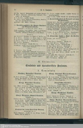 II.Abschnitt. Consulate und charakterisierte Personen