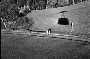 Schauinsland: Schatten von Kabine auf Wiese