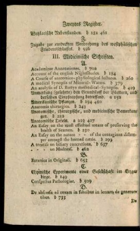 III. Medicinische Schriften