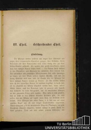 III. Theil. - Beschreibender Theil.