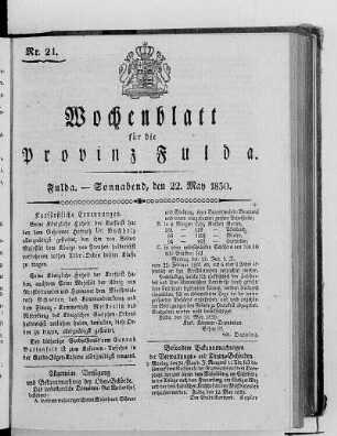 Nr. 21, Ausgabe vom 22. Mai 1830