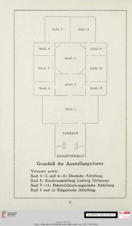 Grundriß der Ausstellungsräume