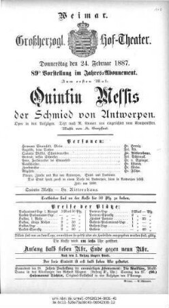 Quintin Messis der Schmied von Antwerpen
