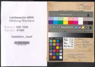 Entnazifizierung Josef Asselborn , geb. 24.03.1902 (Strassenwaerter)