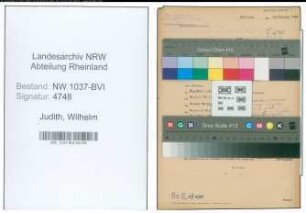 Entnazifizierung Wilhelm Judith , geb. 01.05.1904 (Verw.Angestellter)