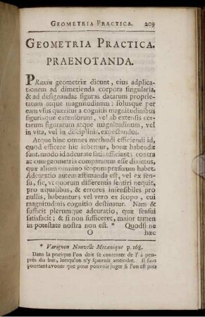Geometria practica. Praenotanda.