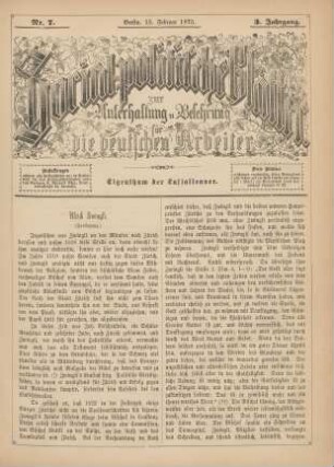 Nr. 7. Berlin, 13. Februar 1875. 3. Jahrgang.