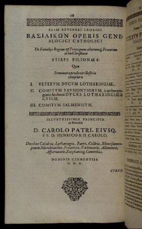 De Familiis Regum & Principum, aliorumq[ue] Procerum orbis Christiani Stirps Biblionæa [...]