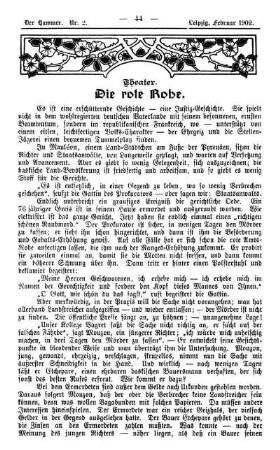 Theater. Die rote Robe
