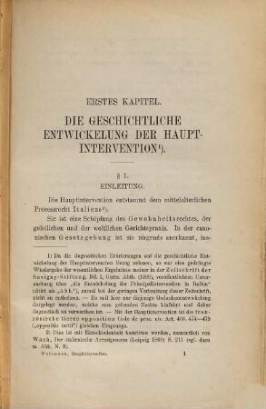 Hauptintervention und Streitgenossenschaft : ein Beitrag zu den Grundlehren des Aktionen- und Processrechts